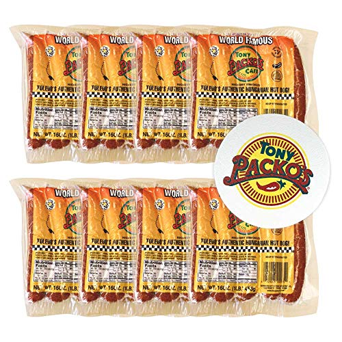 Tony Packo's Authentic Hungarian Hot Dogs - Hickory Smoked, 5-Pack with Free Jar Opener - Perfect for BBQs, Picnics & Game Day Snacks