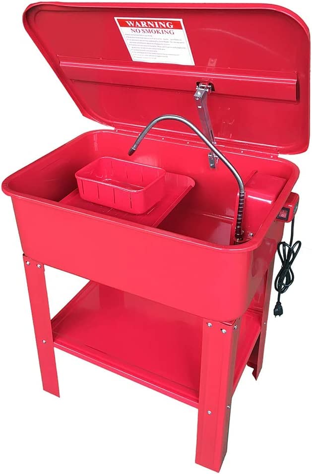 MOTOOS 20 Gallon Heavy Duty Electric Parts Washer with Solvent Pump - Portable Automotive Cleaning Tool for Garages, Workshops & DIY Car Maintenance