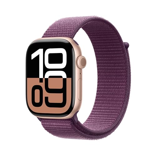 Rose Gold Aluminium Case with Plum Sport Loop