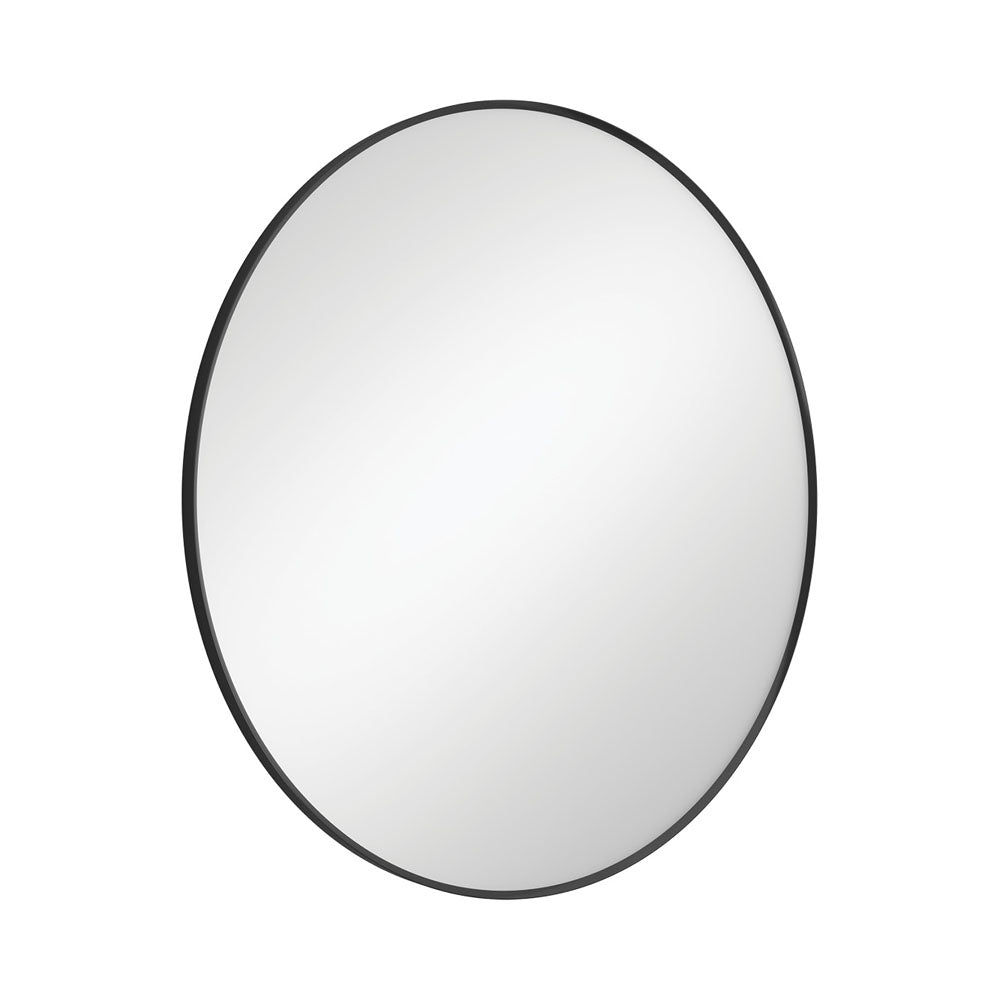 Fienza FMR80UB Urban Brass Framed Wall Mirror - 31.5 Inch Round Bathroom Vanity Mirror with Brass Frame, Perfect for Bedroom Decor, Bathroom Makeup & Entryway