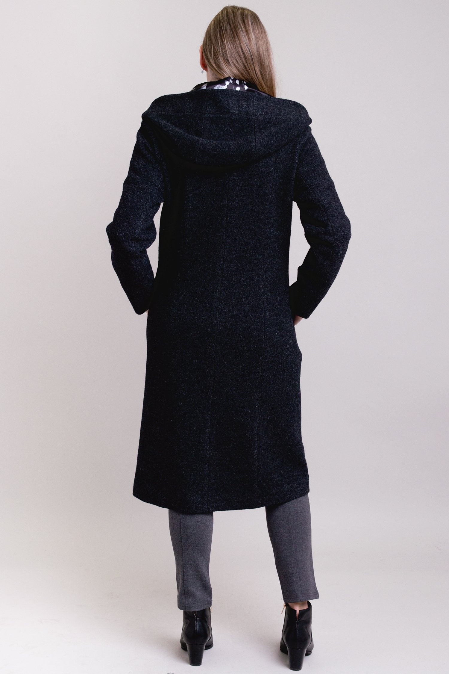 Premium Britt Coat for Women - Charcoal Gray Wool Blend Trench Coat - Warm & Stylish Outerwear for Fall, Winter & Office Wear