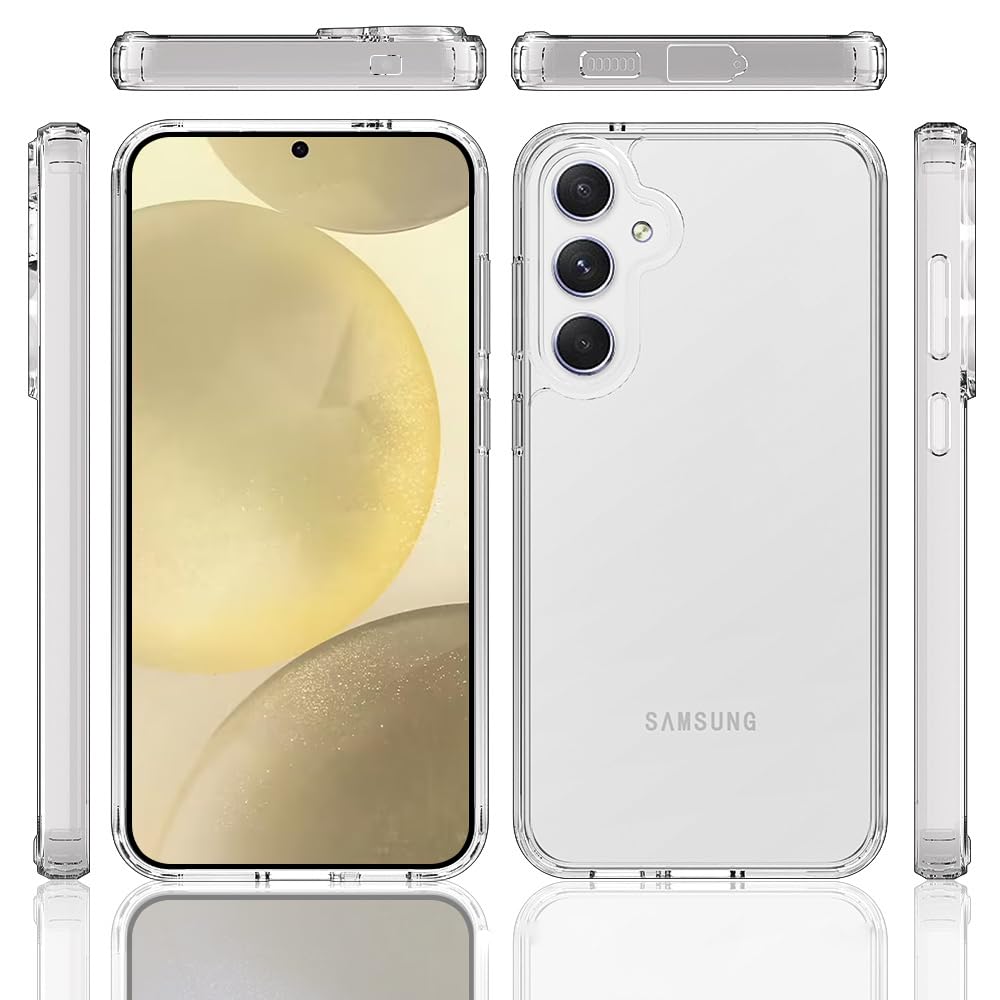 5-in-1 Bundle: 2 Pack Tempered Glass Screen Protector + Lens Protector for Samsung Galaxy S24 5G with Ultra Slim Clear Case | 9H Hardness, Shockproof, Case-Friendly | Perfect for Everyday Protection & Outdoor Activities
