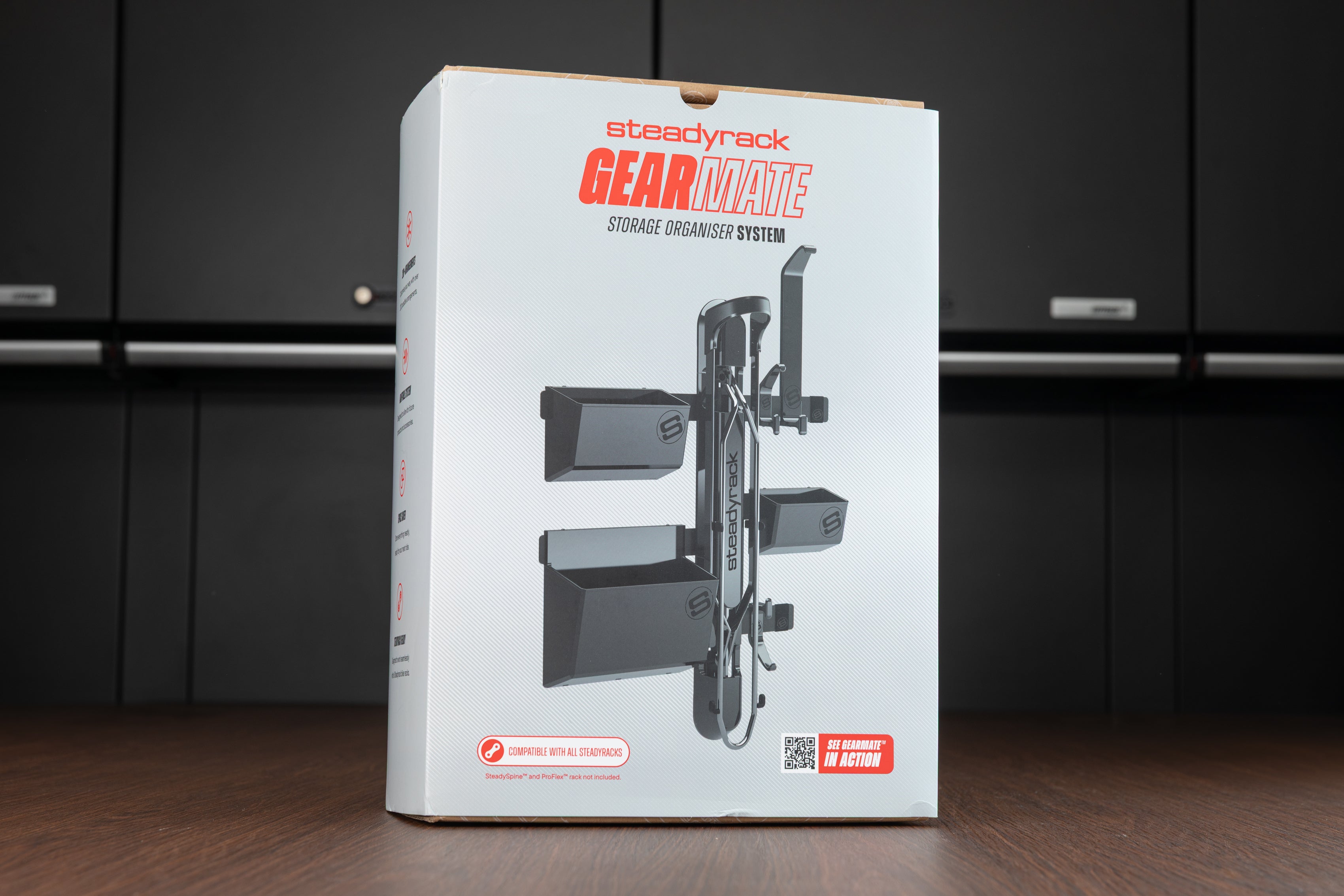 Steadyrack GearMate - Premium Bike Storage Rack for Garage & Home Organization - Perfect for Mountain, Road & Kids Bikes - Space Saving Wall Mount Solution for Cycling Enthusiasts