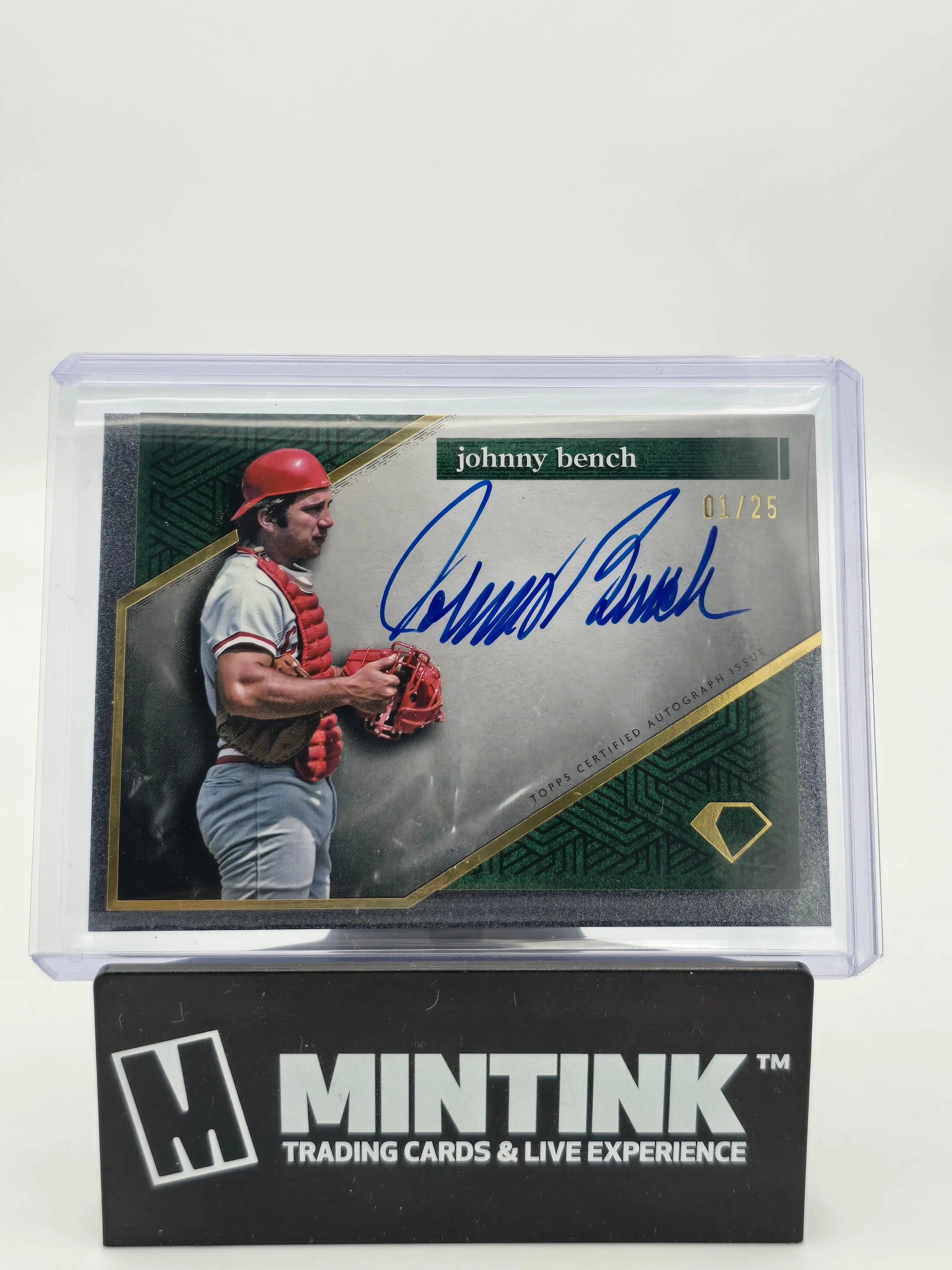 2024 Topps Diamond Icons Baseball Johnny Bench Autograph Card 1/25 - Rare Collectible for Baseball Fans & Sports Memorabilia Enthusiasts - Perfect for Display, Trading, and Investment