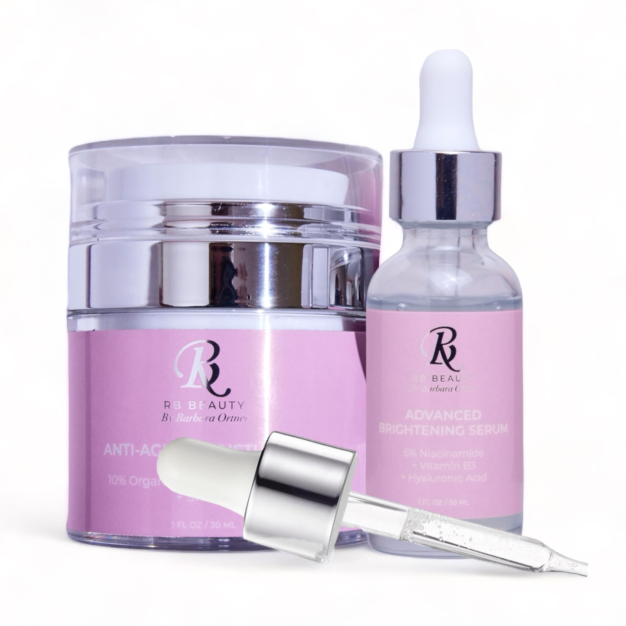 Best Brightening Serum & Anti-Aging Moisturizer - Lightweight Hydrating Face Serum for Glowing Skin, Improves Skin Tone & Texture - Perfect for Daily Skincare Routine & Nighttime Anti-Wrinkle Care