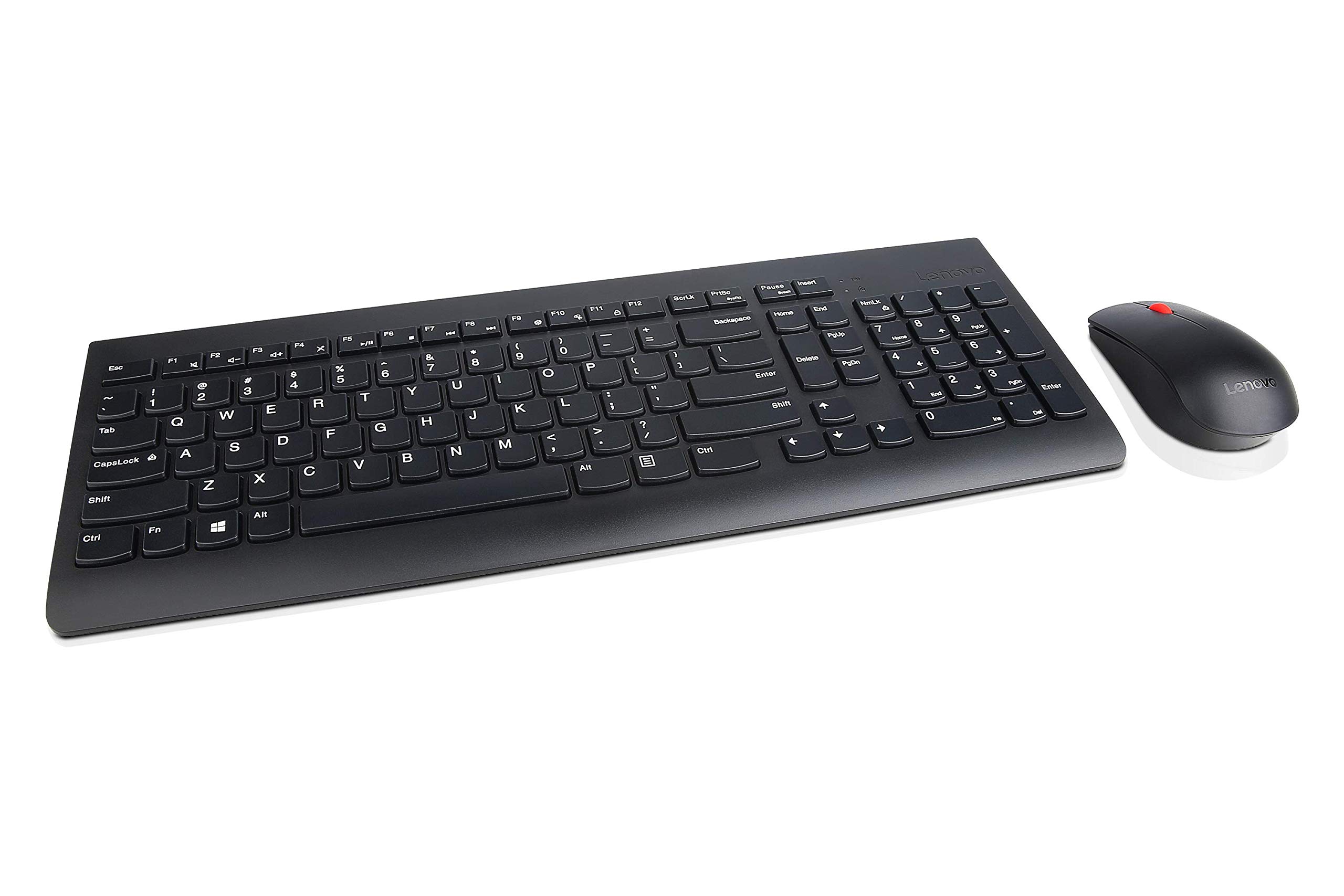 Lenovo USB-C 7-in-1 Hub with 510 Wireless Keyboard & Mouse Combo - 2.4GHz Nano Receiver, Full-Size Ergonomic Keyboard, 1200DPI Optical Mouse - Black (GX30N81775) - Perfect for Home Office, Gaming & Productivity
