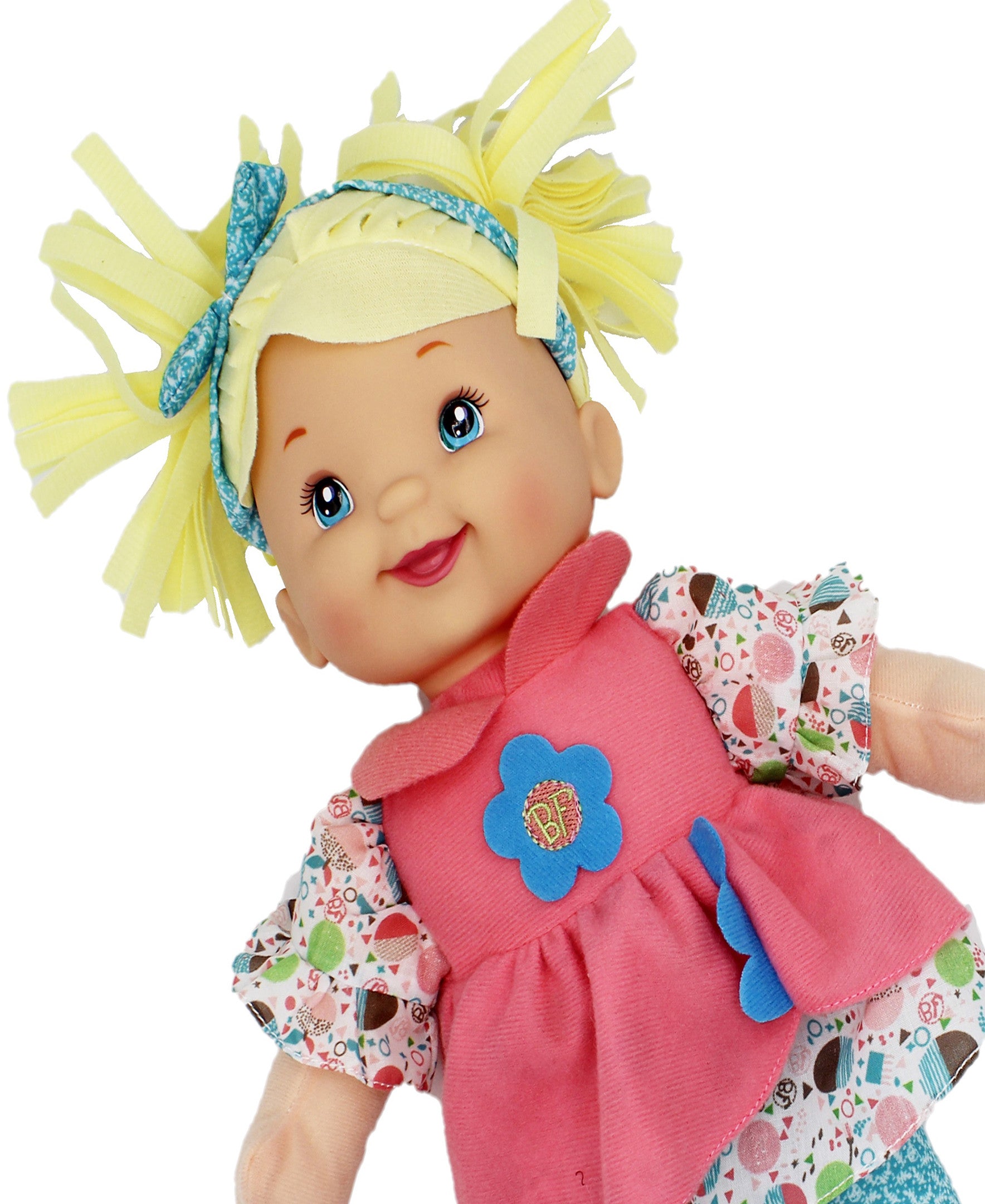 Baby's First Goldberger Doll - 15 Interactive Little Talker with Coral Dress | Soft & Cuddly Educational Toy for Toddlers & Infants | Perfect for Playtime, Learning & Comfort