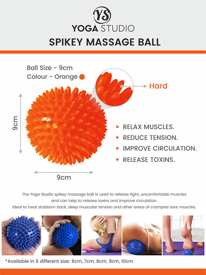 Premium Spiky Massage Ball for Yoga, Deep Tissue Therapy & Muscle Recovery - Perfect for Yoga Studios, Home Workouts & Post-Exercise Relaxation