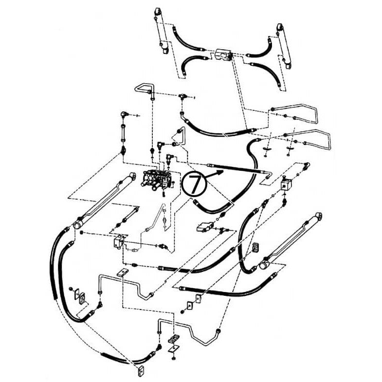 Bobcat 953 Hydraulic Hose to Loader Valve #7 - Replacement Part for Skid Steer Loaders - Perfect for Construction, Landscaping & Farm Equipment Repairs