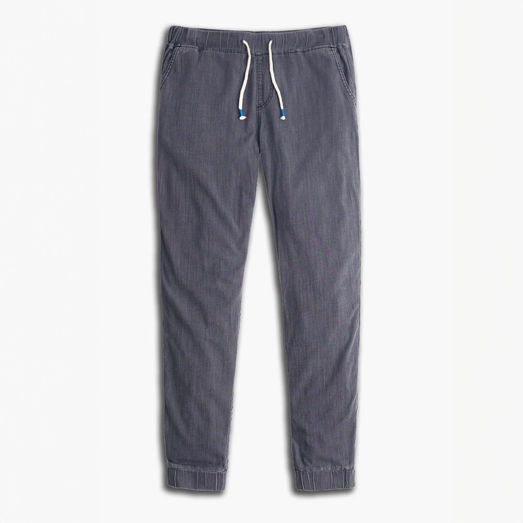 Mugsy Men’s Stretch Denim Joggers - Classic Fit Chambray Jogger Pants for Men | Comfortable & Flexible True to Size Casual Wear | Perfect for Lounge, Travel & Everyday Comfort