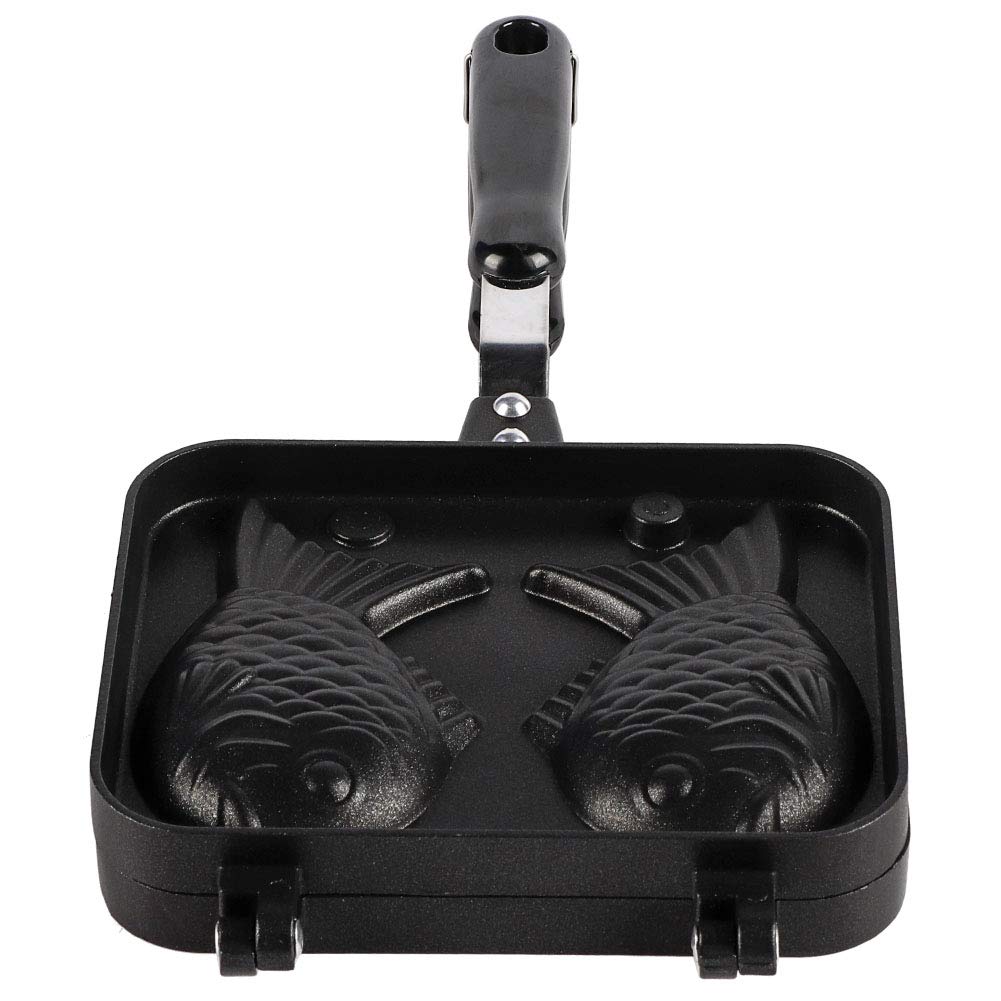Nonstick Waffle Maker with 2-Sided Cake Pan - Stainless Steel Fish Shape Waffle Iron for Home & Commercial Kitchen - Perfect for Breakfast, Brunch, and Party Desserts