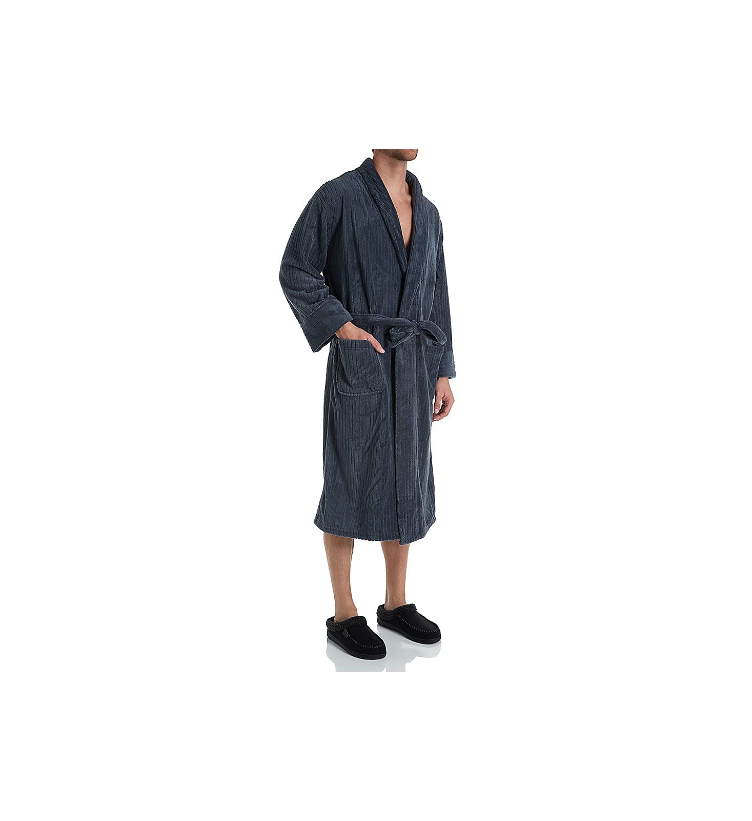 Hanes Men's Big & Tall Soft Touch Fleece Robe - Cozy Plush Bathrobe for Lounge & Relaxation at Home - Plus Size Comfort Wear for Gentlemen
