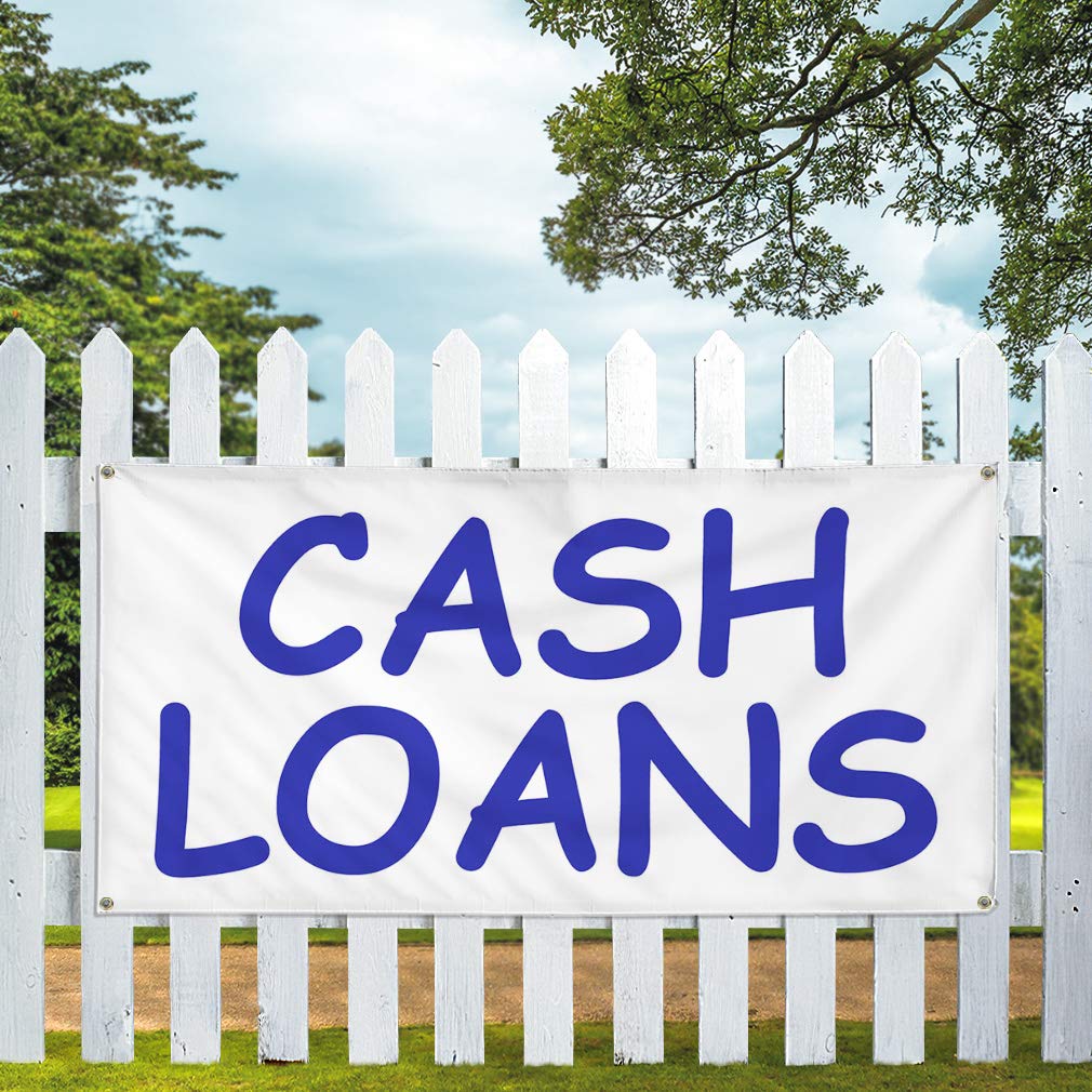 Premium Vinyl Banner - 48x96 Inches, Weatherproof & Durable for Outdoor Use - Ideal for Business, Yard Signs, Cash Loans & Industrial Advertising - Includes 8 Rustproof Grommets (Multiple Sizes Available) - Perfect for Storefronts, Events & Construction Sites