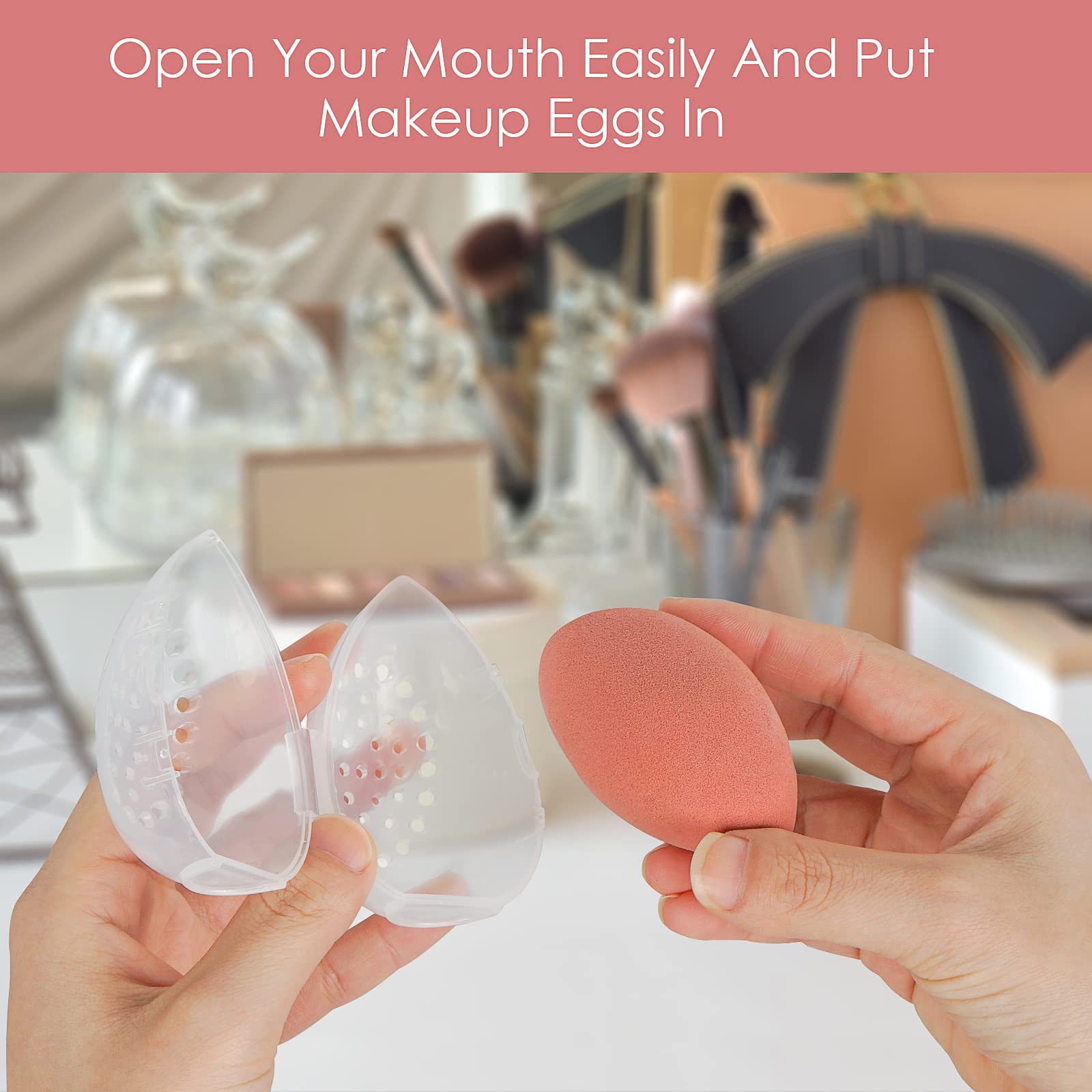**Linkidea 3 Pack Clear Beauty Blender Storage Box – Reusable Protective Case for Makeup Sponge, Travel Organizer for Beauty Blenders (Perfect for Travel, Gym & Home Storage)**