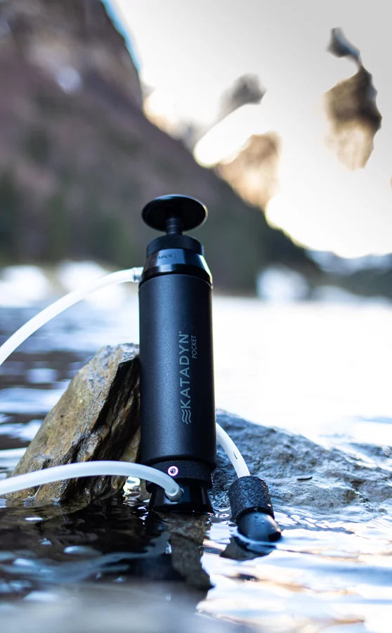 Katadyn Pocket Water Microfilter - Black Edition | Portable Camping & Hiking Water Purifier for Outdoor Adventures