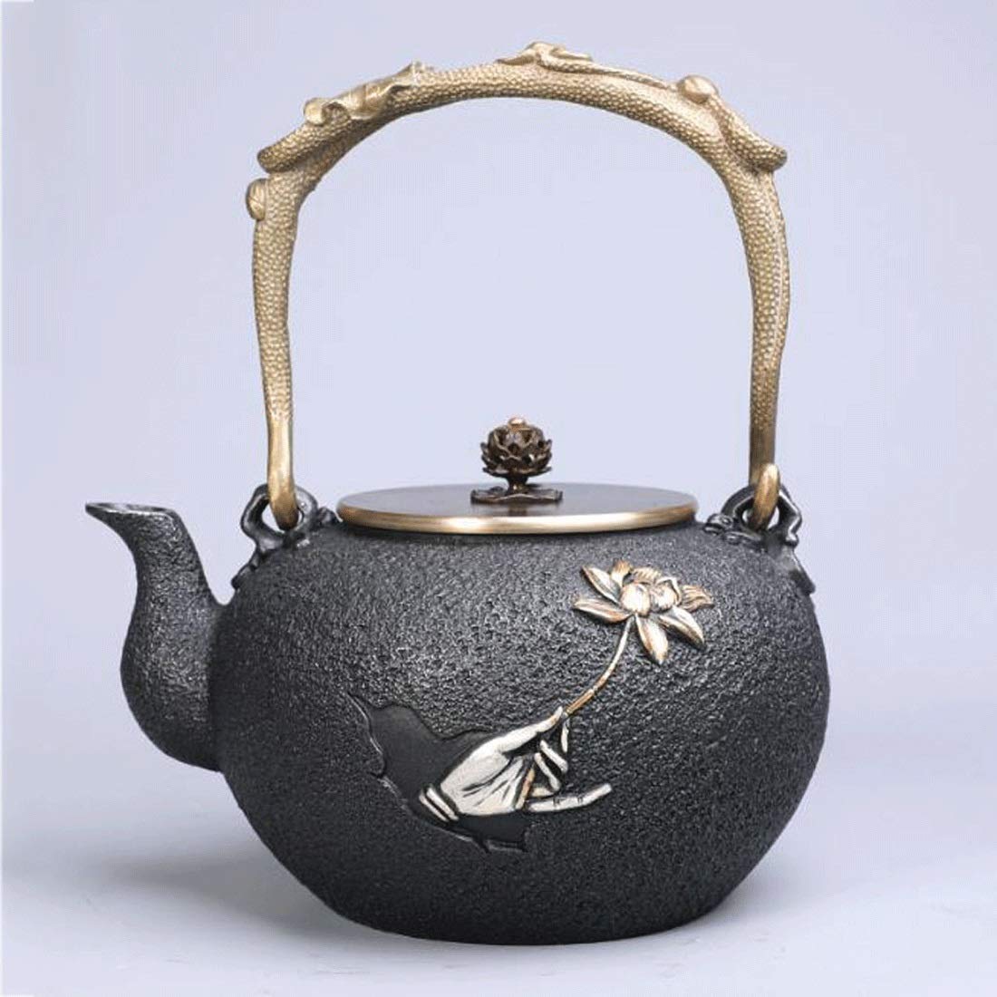 Premium Cast Iron Teapot 1.2L - Japanese Style Iron Tea Kettle for Loose Leaf Tea, Heat Resistant Vintage Teapot with Easy Pour Spout - Perfect for Home, Office, Tea Parties & Chinese Tea Ceremonies - Ideal for Daily Brewing, Gift Giving & Relaxation Moments