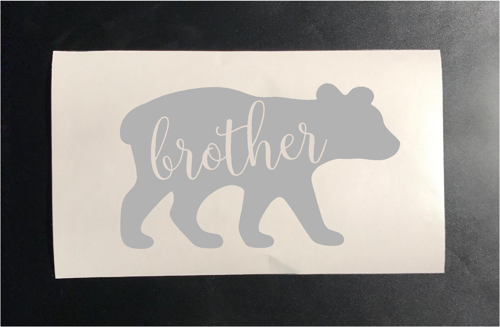 Brother Bear Iron-On Heat Transfer Stencils for T-Shirts & Clothing - Silver | DIY Custom Apparel Design for Kids & Adults | Perfect for Crafting, Gifts & Personalized Outfits