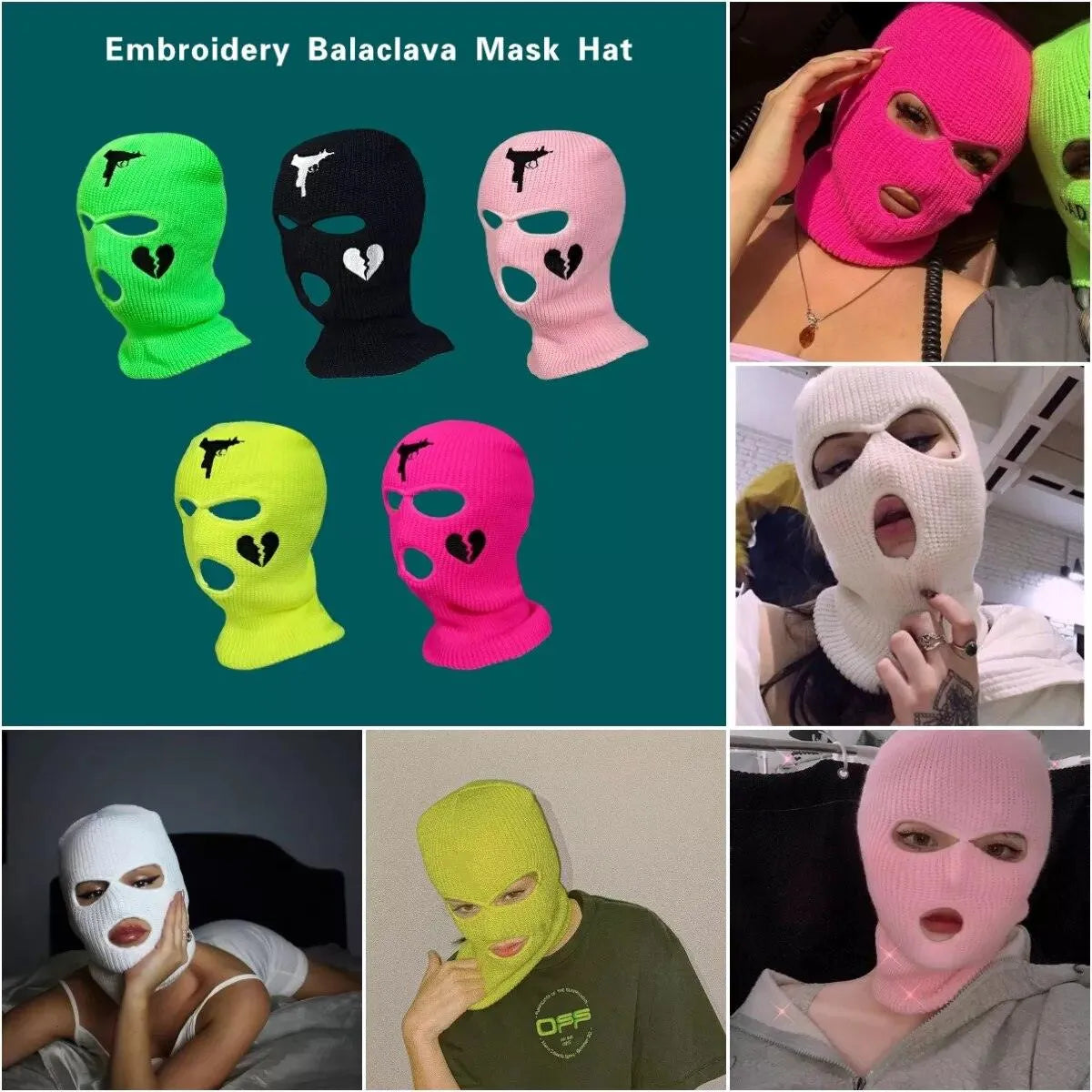 Winter Warm Full Face Balaclava Mask - Windproof Tactical Knit Hat for Men & Women - Ideal for Skiing, Motorcycling, Cycling & Outdoor Sports