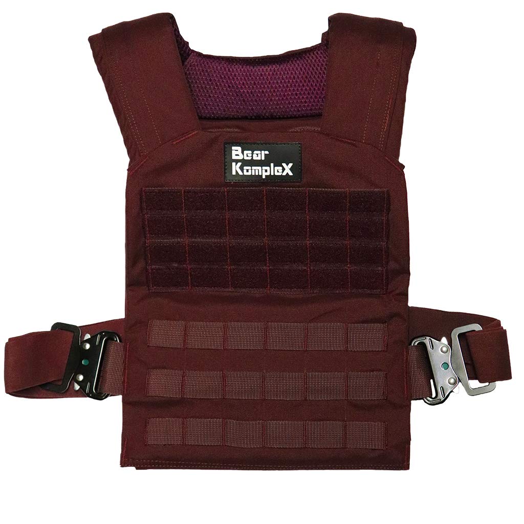 Bear Komplex Weighted Vest - Heavy Duty Adjustable Weighted Jacket for Running, HIIT & Bodyweight Training - 1.8 lbs (Plates Sold Separately) - Perfect for Gym, Outdoor Workouts & CrossFit Training