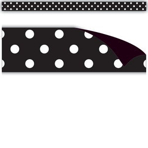 Black Polka Dots Magnetic Strips - Strong Adhesive Magnetic Tape for DIY Crafts, Refrigerator Organization & Office Use - Perfect for Whiteboards, Fridge Decor & Home Organization