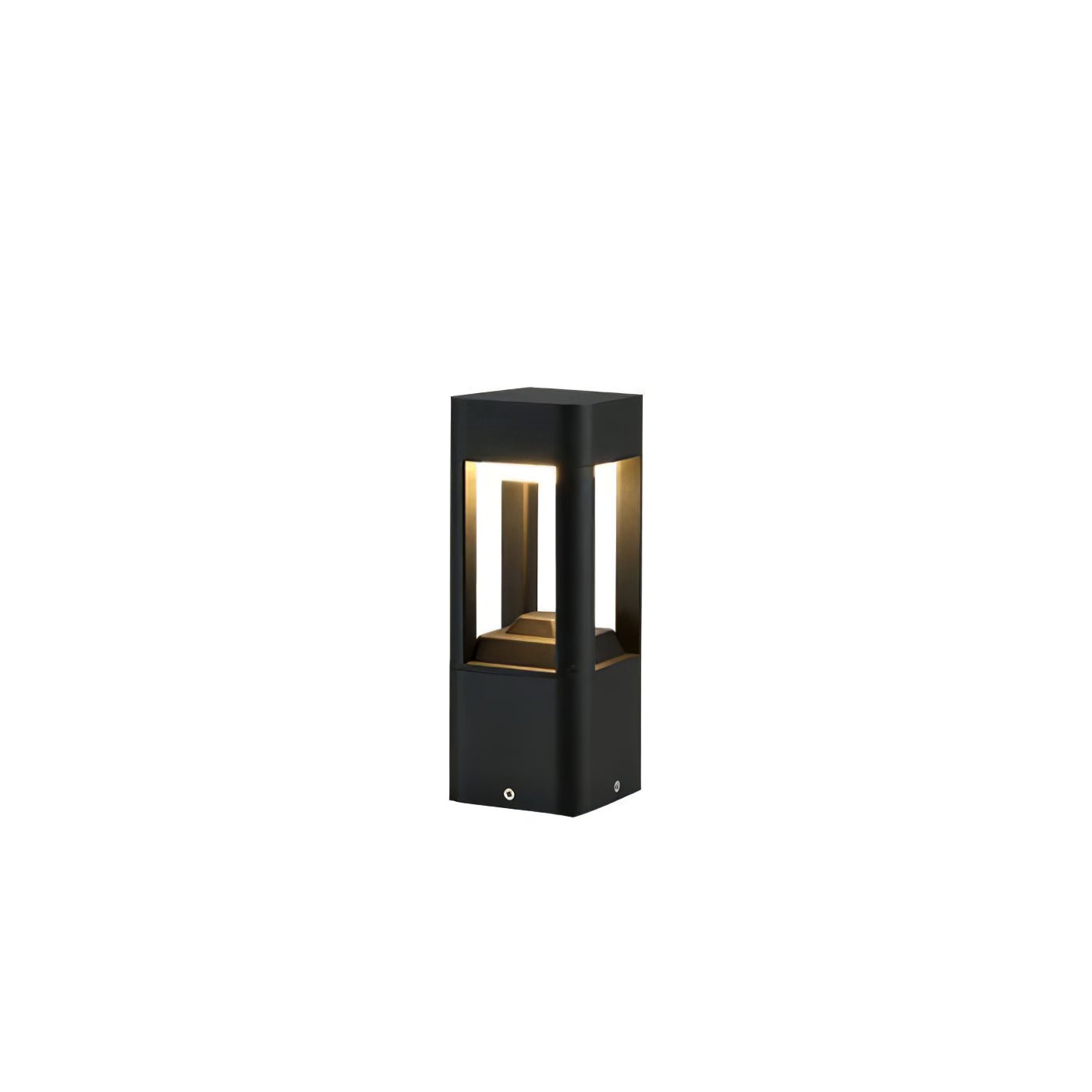 Modern Rectangular LED Garden Light - Outdoor Landscape Lighting for Pathways, Patios, and Gardens - Weatherproof Solar Powered Column Light for Home & Yard Decor