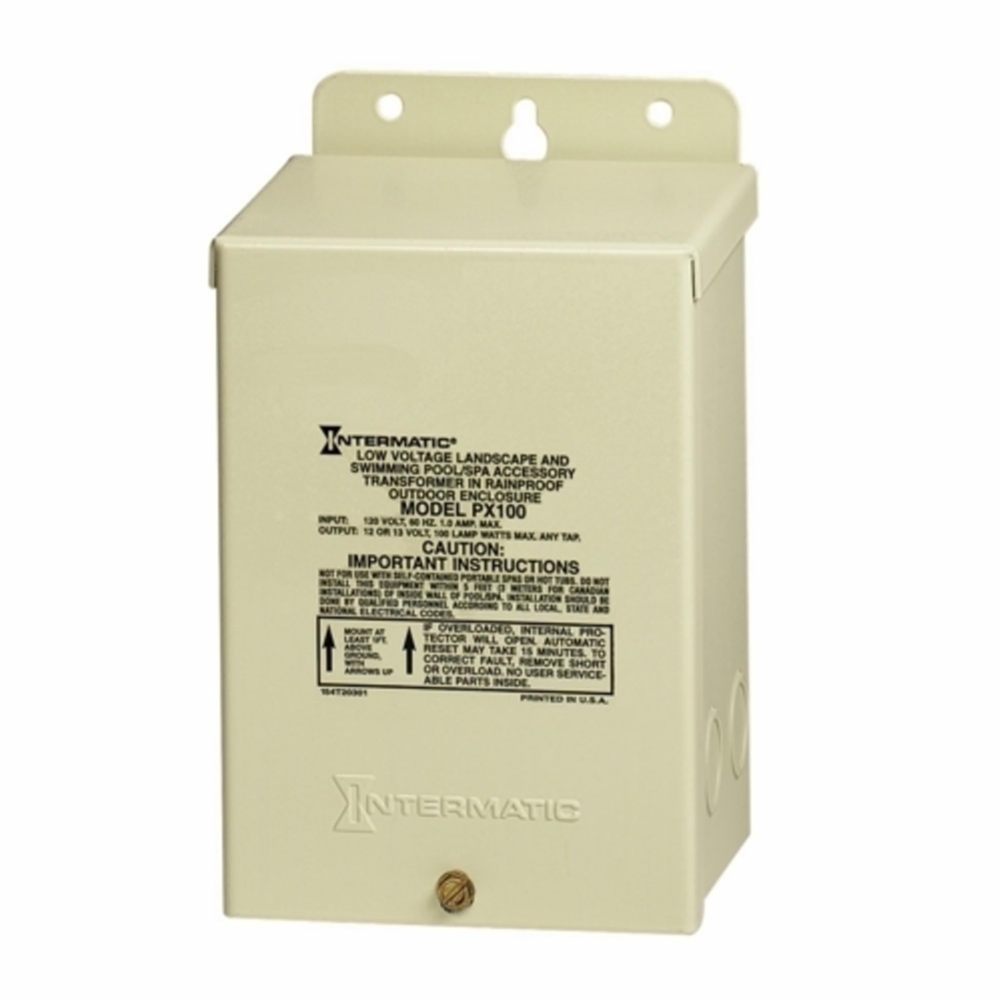 Intermatic PX50 50W Pool Light Transformer 12V/13V/14V - Waterproof Power Supply for Pool Lights, Spa Lights & Landscape Lighting - Circuit Protection Safety - Stainless Steel Housing - Perfect for Backyard, Garden & Outdoor Lighting Projects