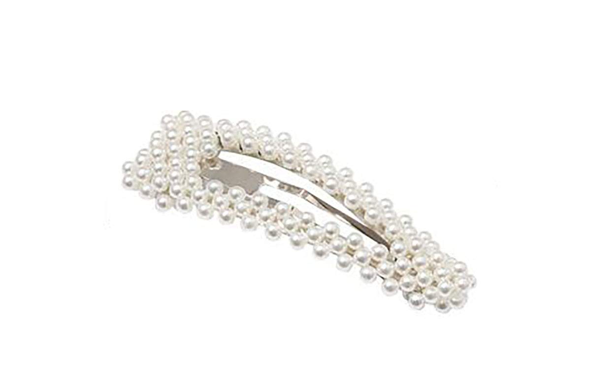 2PCS Elegant Imitation Pearl Hair Clips for Women - Silver Drop-Shaped Alloy Hairpins, Fashion Hair Accessories for Weddings, Parties & Daily Wear