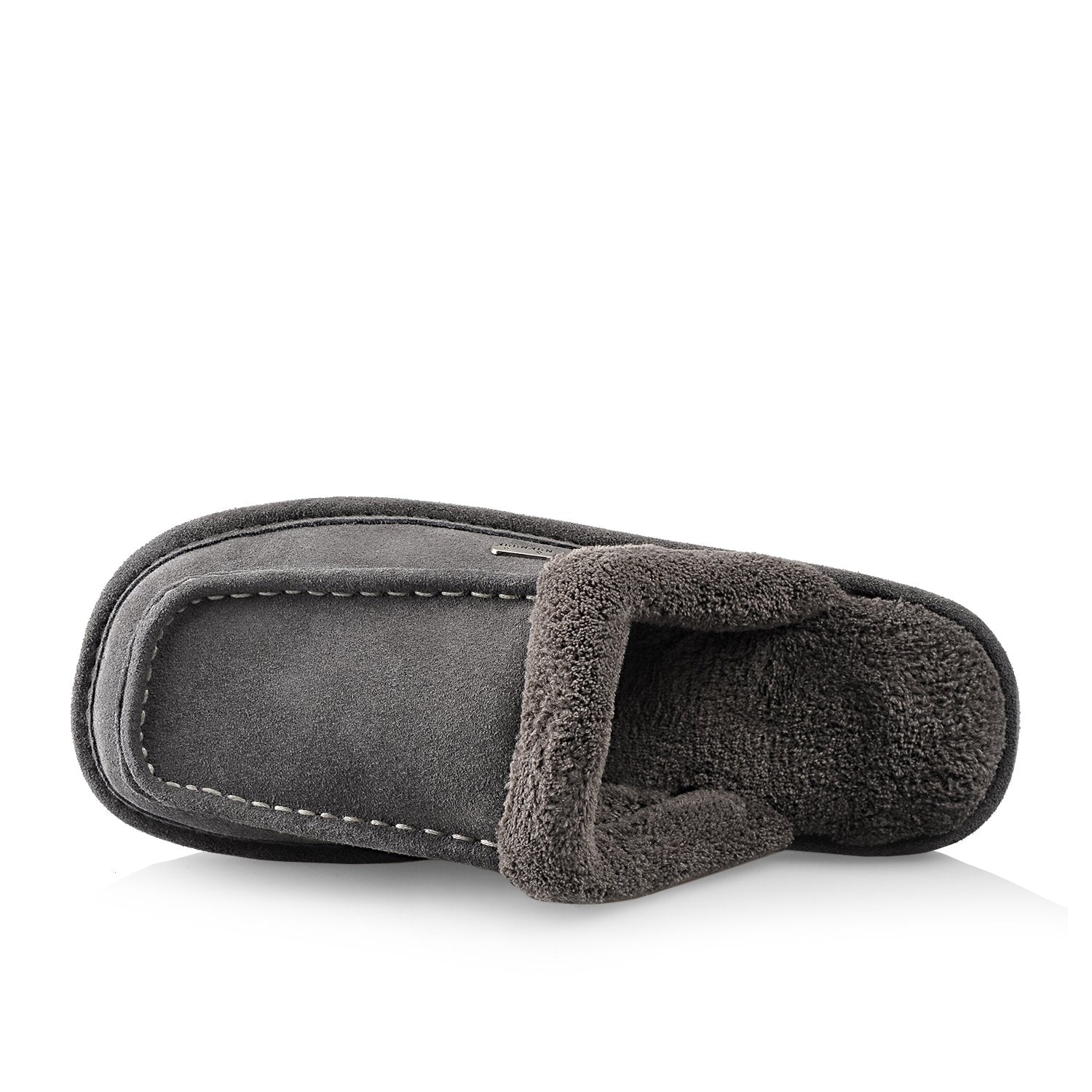 Men's Comfortable Grey Slippers - Soft Indoor/Outdoor House Shoes for Relaxation at Home, Lounging & Quick Errands