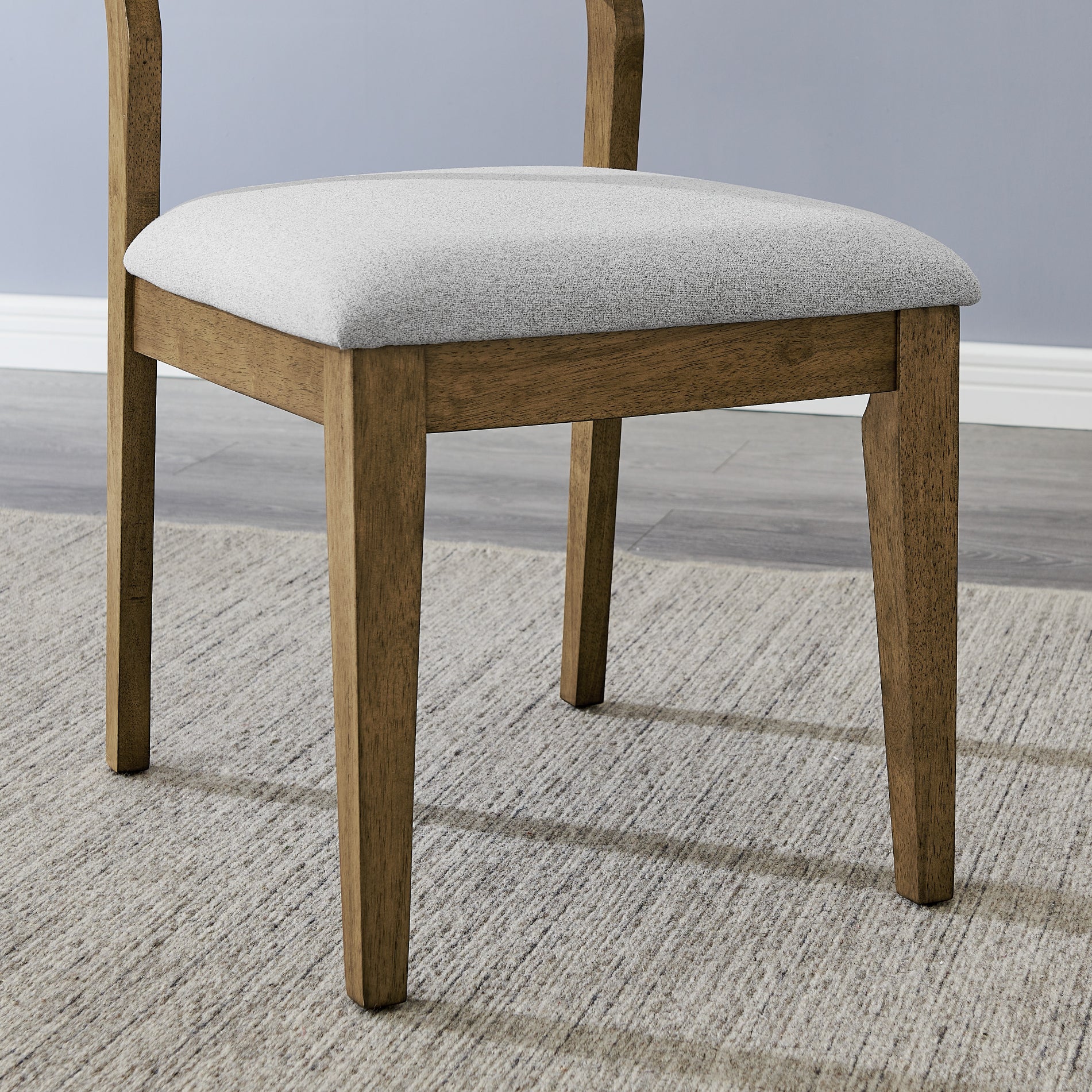 Roundhill Furniture Avery 5-Piece Dining Set - Light Oak Tripod Cross Base Table with 4 Modern Chairs | Perfect for Small Spaces, Breakfast Nooks & Apartment Dining Areas