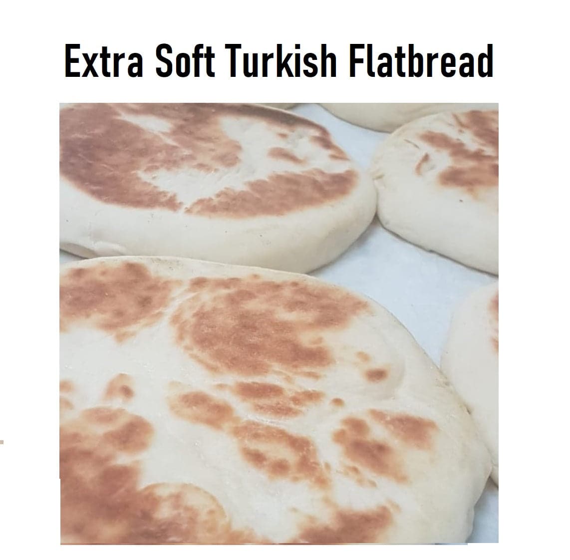 Authentic Turkish Pide Bread - Extra Soft & Fluffy - 2 Pack - Perfect for Sandwiches, Dips & Mediterranean Meals
