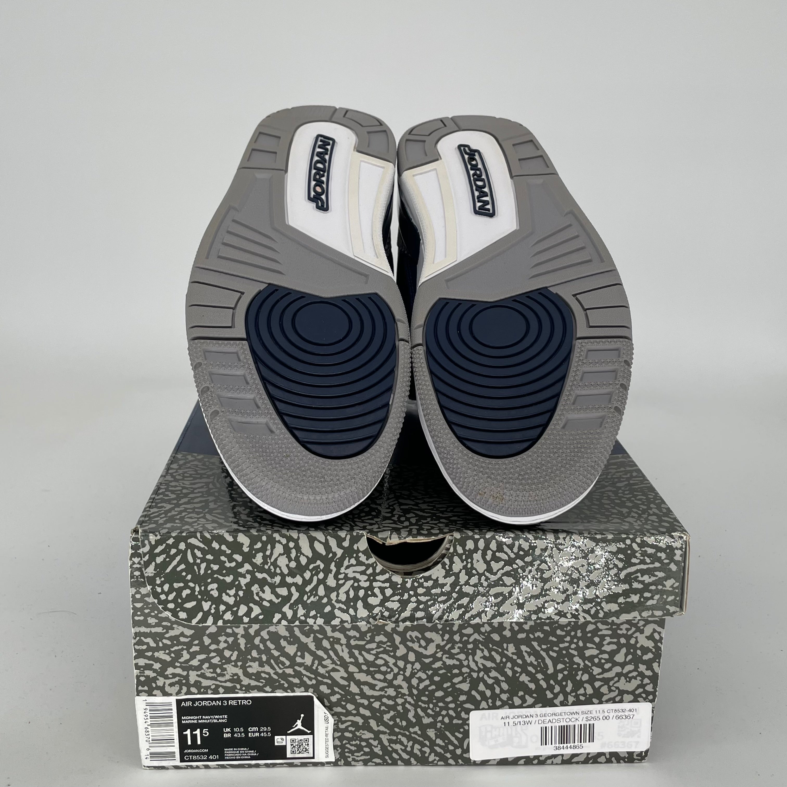 AIR JORDAN 3 GEORGETOWN Men's Basketball Shoes Size 11.5 - Retro Sneakers Style CT8532-401 for Casual Wear & Street Fashion