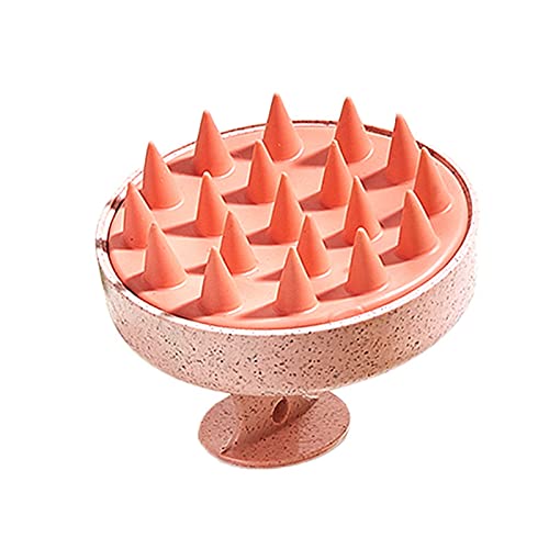 Silicone Massage Brush for Hair & Body - Shower & Relaxation (Pink)