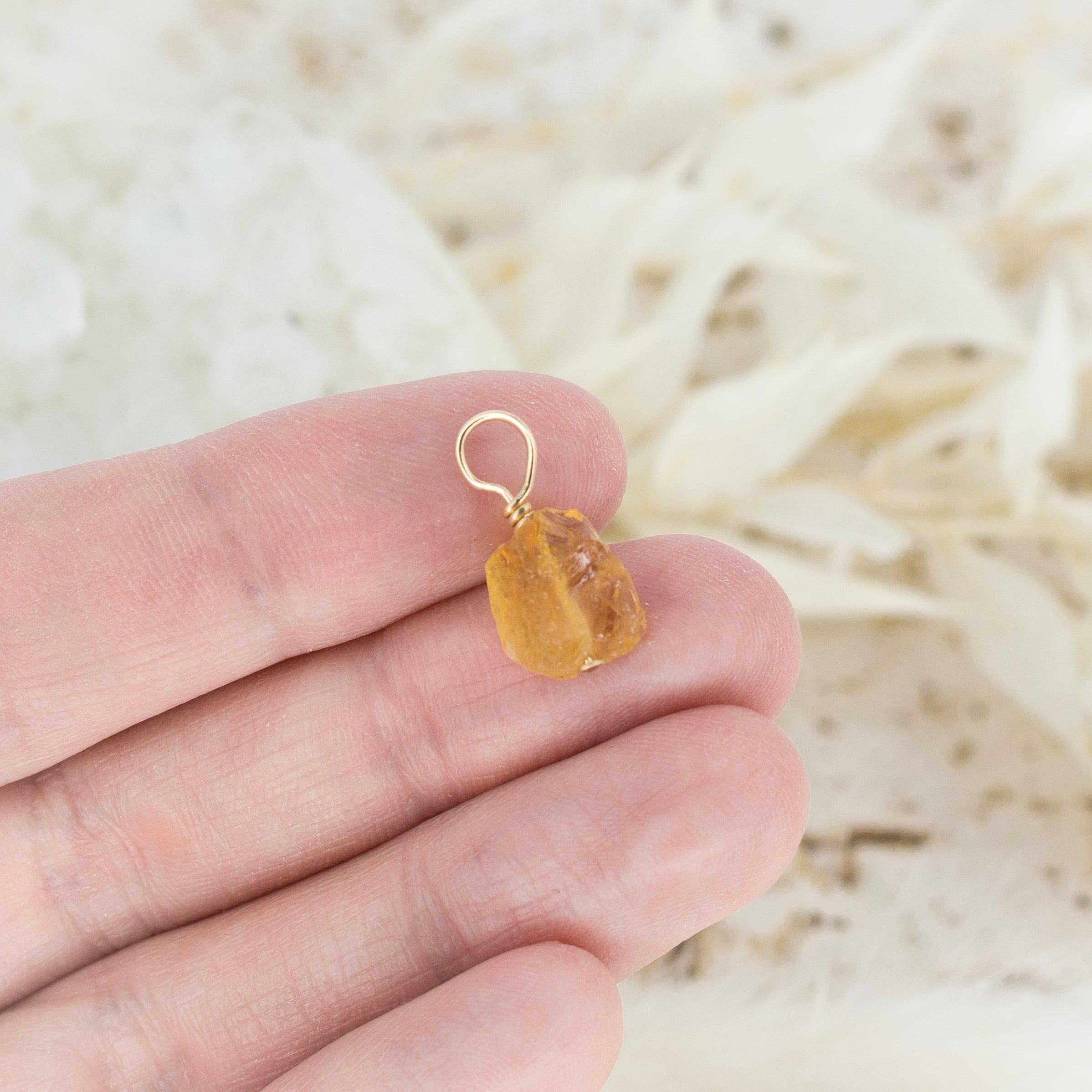 Natural Raw Citrine Crystal Pendant Necklace - Genuine Healing Stone Jewelry for Women - Perfect for Meditation, Energy Cleansing & Spiritual Gifts