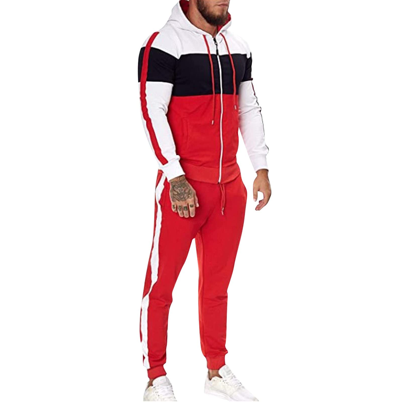 Men's 2-Piece Tracksuit Set - Casual Athletic Sweatshirt & Sweatpants for Jogging, Fitness & Gym Workouts | Comfortable Lounge Wear for Running, Training & Everyday Casual Outfits