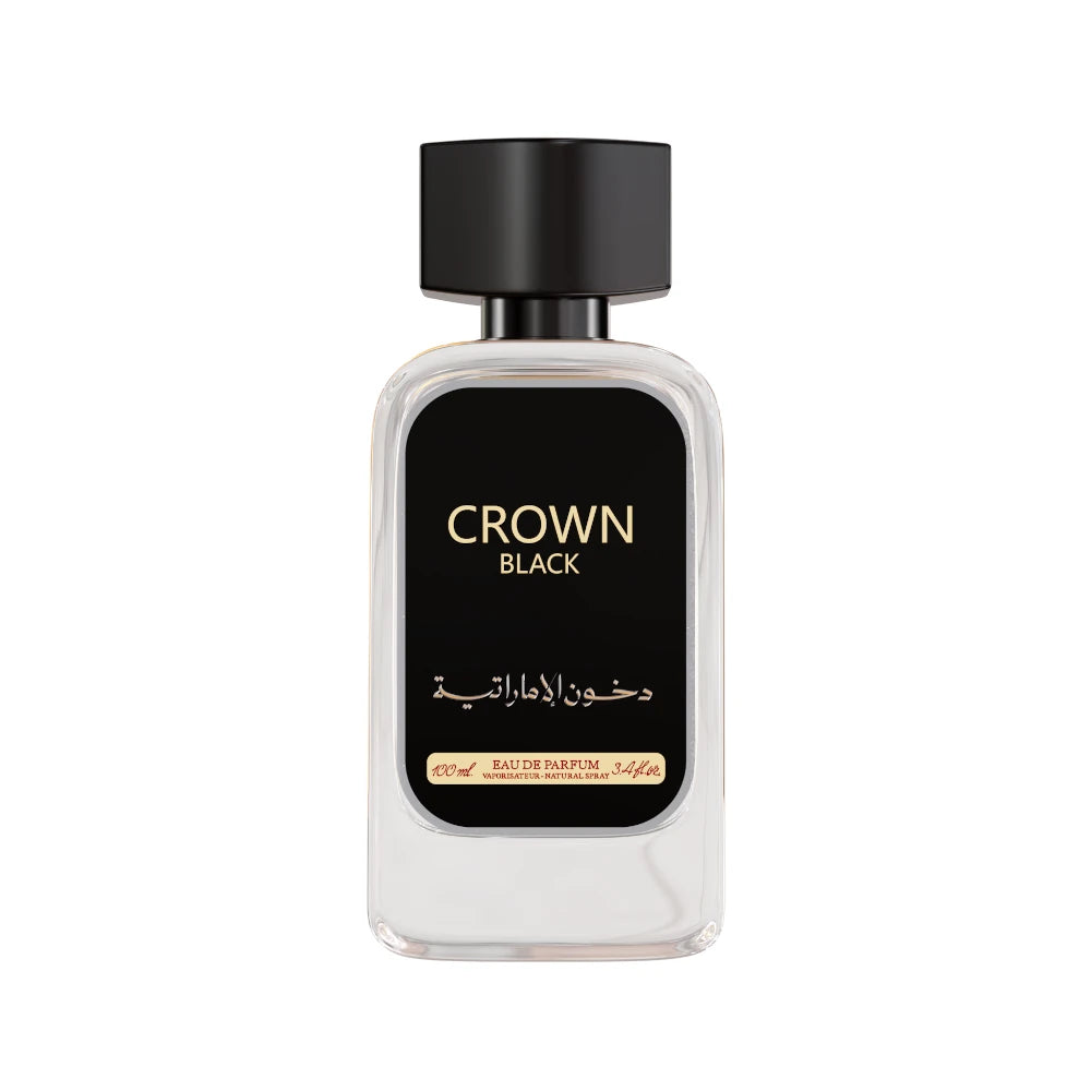 Crown Black EDP Perfume for Men - 100ml Luxury Fragrance | Long Lasting Cologne for Date Night, Office & Special Occasions