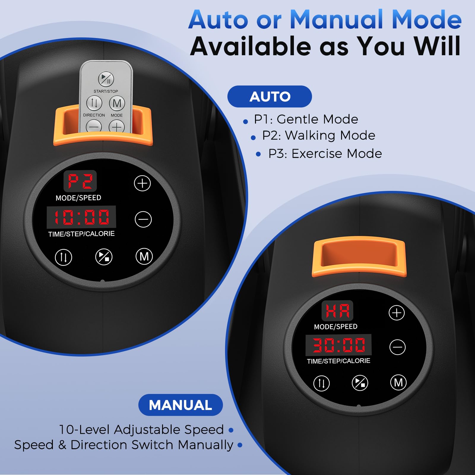 Under Desk Elliptical Machine - Electric Leg Exerciser with Remote Control & 10 Speed Levels, Quiet Portable Seated Pedal Exerciser for Home Office, Seniors & Physical Therapy - Perfect for Workouts While Working or Watching TV