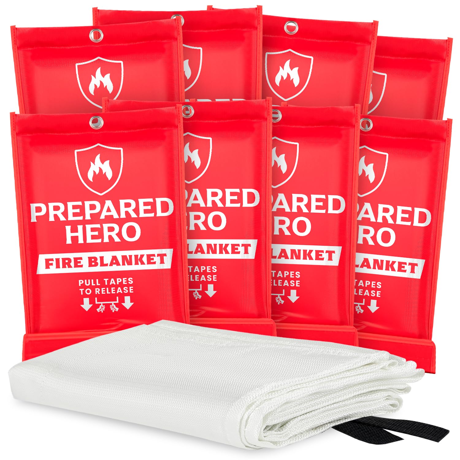 Prepared Hero Emergency Fire Blanket - 8 Pack (40