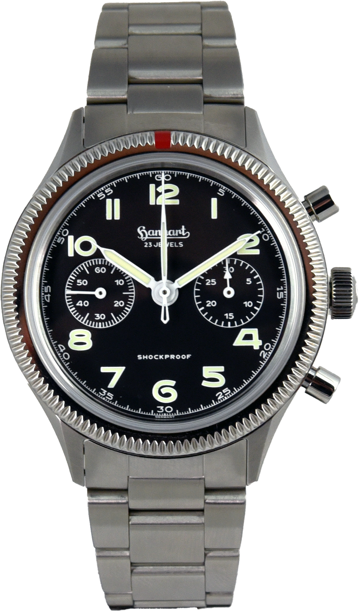 Vintage Hanhart Pioneer 417 ES Watch with Bracelet - Pre-Owned Luxury Pilot Watch for Men, Perfect for Aviation Enthusiasts & Collectors