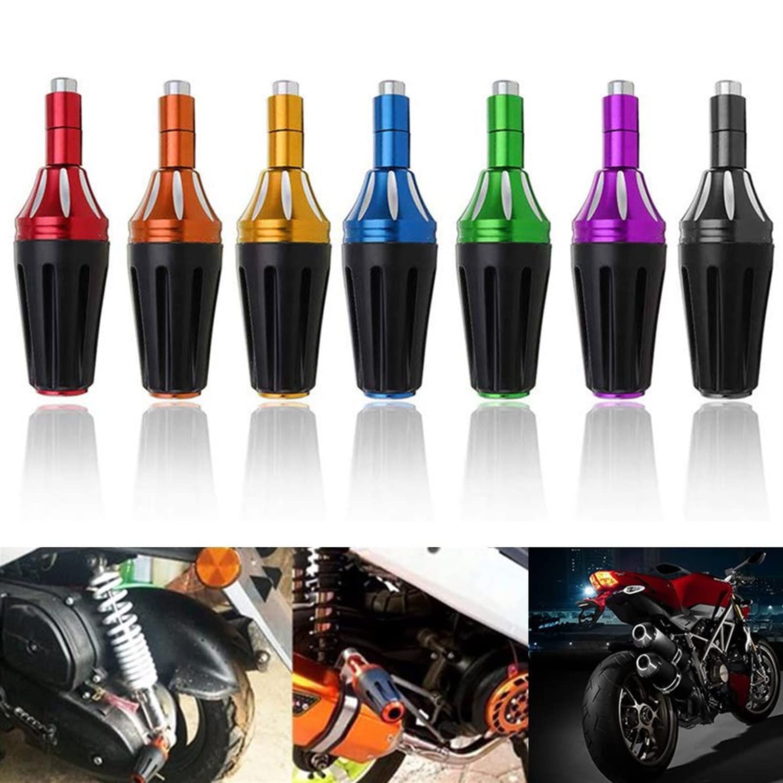 8mm Motorcycle Frame Sliders M8 Crash Protector Bar - Green Anti-Falling Engine Protection Stick for Motorbike Safety, Ideal for Street and Track Riding
