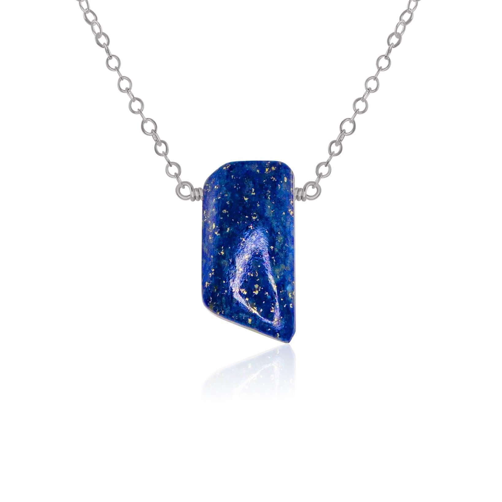 Natural Blue Lapis Lazuli Crystal Pendant Necklace - Healing Stone Jewelry for Women, Chakra Balancing & Spiritual Gifts | Perfect for Meditation, Yoga & Energy Work