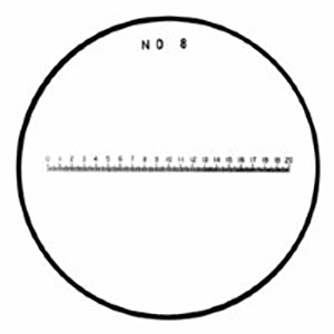 Reticle #8 (10x Comparator) - Precision Measuring Tool for Microscopes & Optical Instruments | Ideal for Lab, Engineering & Quality Control