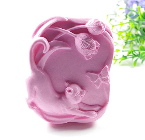 3D Cat Silicone Mold for Cake Decorating, Fondant, Polymer Clay, Soap Making - Perfect for DIY Cookies, Pastry, Biscuits & Handmade Crafts | Baking, Gift Making, Party Supplies