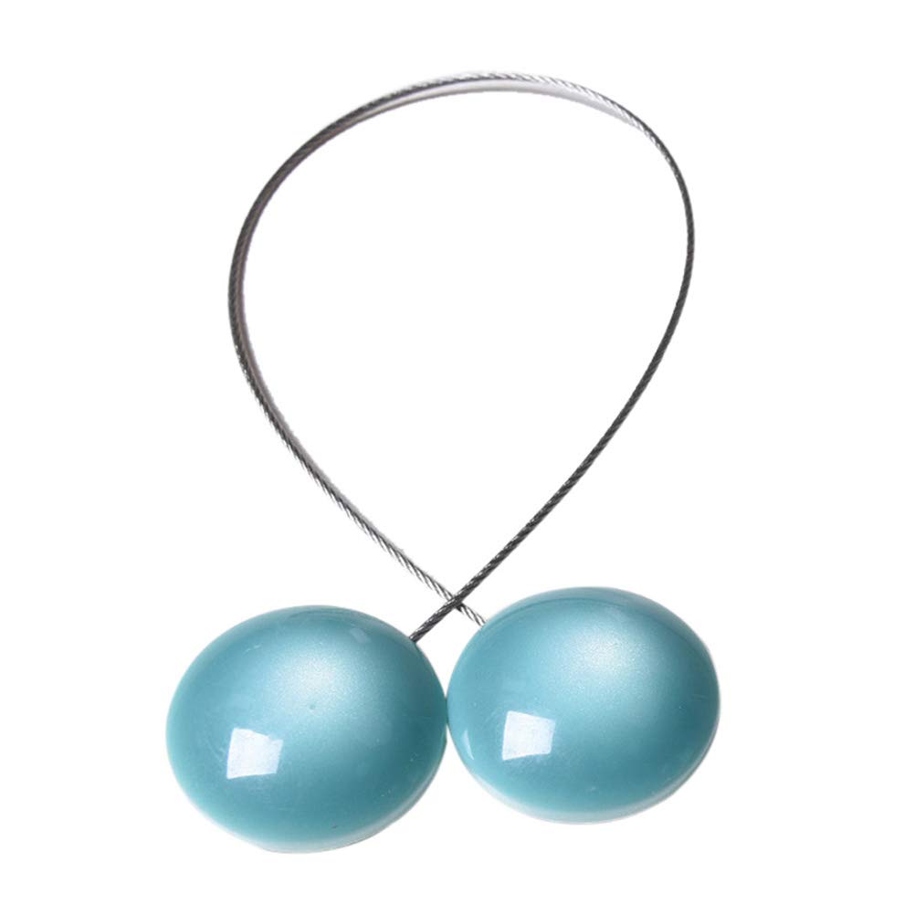 ARTIBETTER Magnetic Curtain Tiebacks - Opal Button Curtain Holdbacks for Living Room, Bedroom, Window Decor - Blue Resin Binding Tie Bands for Home Decoration & Gift Ideas