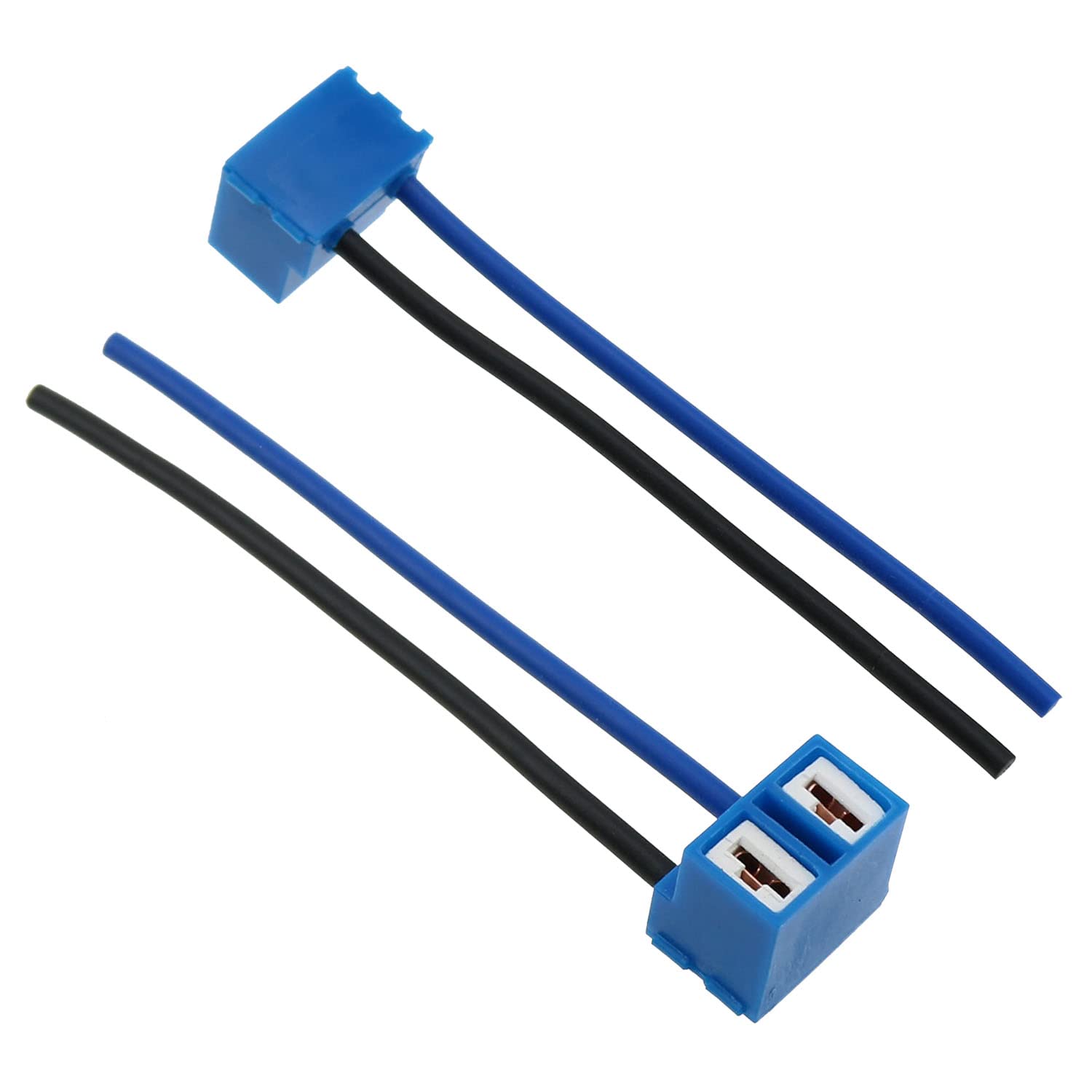 2PCS H7 Headlight Bulb Right Angle Ceramic Socket Plug Connector Adapter Wiring Harness for LED Lights - Perfect for Car Headlight Upgrades & DIY Automotive Electrical Projects