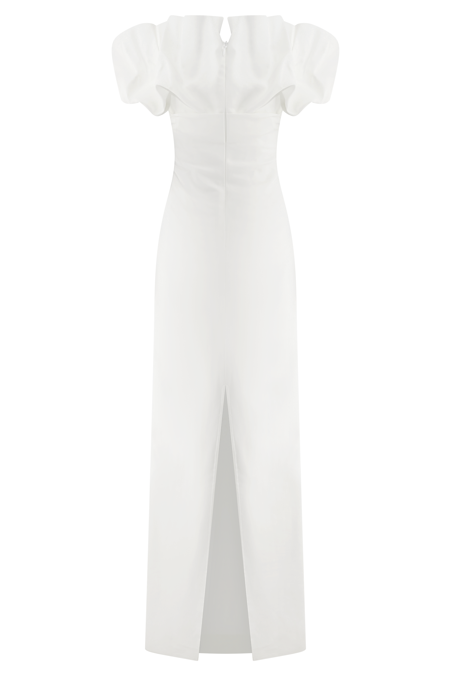 Sariya Sculptural Maxi Dress - Elegant White Flowy Long Dress for Women | Perfect for Weddings, Beach Vacations & Summer Parties