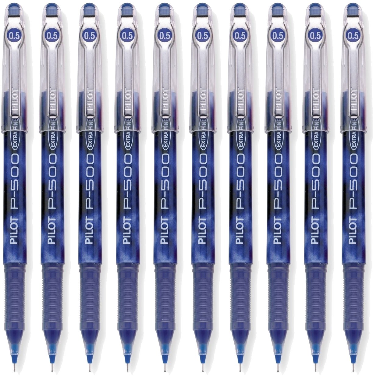 Pilot Precise P-500 Extra Fine Point Gel Pens - 10 Pack Blue Ink Rolling Ball Pens for Writing, Note Taking & Office Use