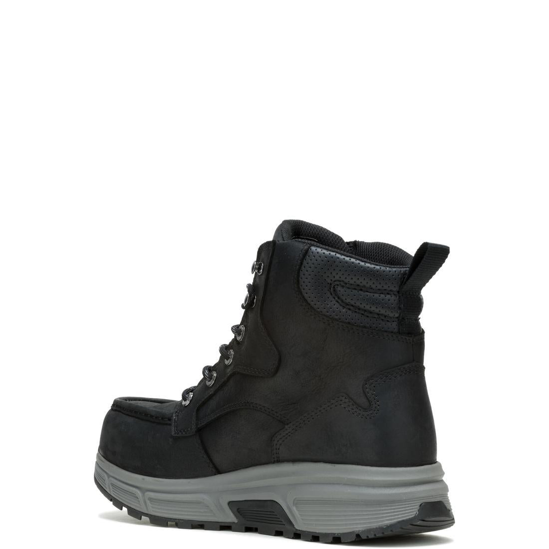 Ride Wedge EnergyBound Moc Toe 6 CarbonMax Work Boots for Men - Black Steel Toe Safety Shoes for Construction, Warehouse & Outdoor Work