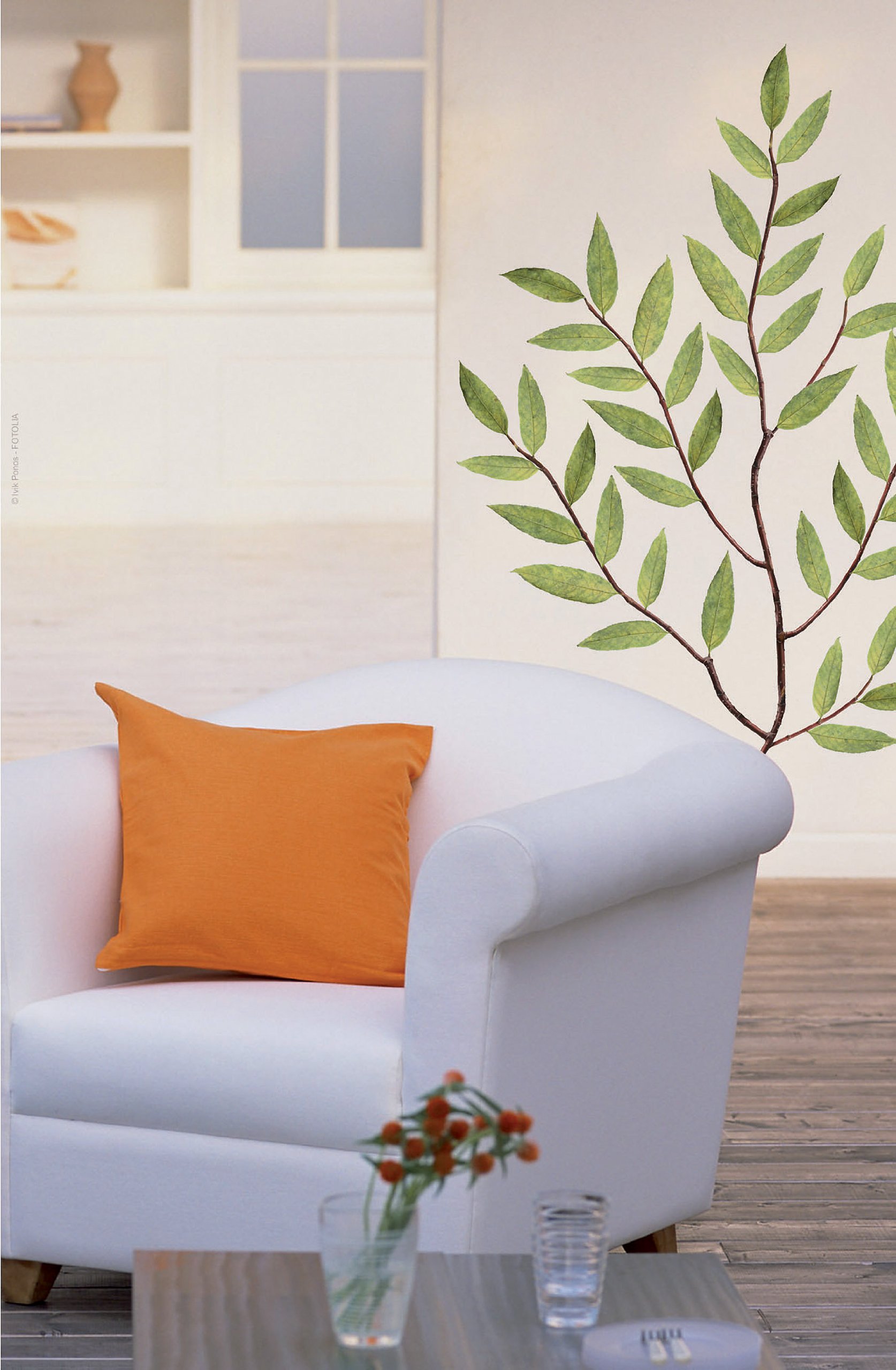 Brewster Plage PL160806 Peel & Stick Adelaide Nature European Wall Decals - Removable Self-Adhesive Wall Stickers for Home, Nursery, Office Decor - Easy DIY Wall Art for Bedroom, Living Room & Kids Room