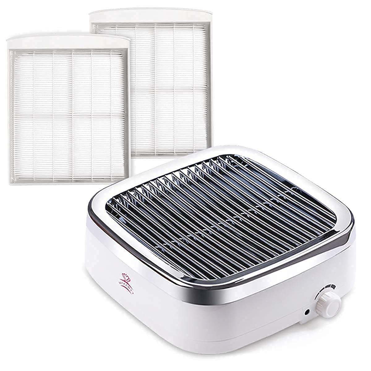 Makartt 60W Nail Dust Collector with 2 No-Spill Screens | Professional Manicure Vacuum System for Nail Drills | Salon & Home Nail Art Cleaning Solution