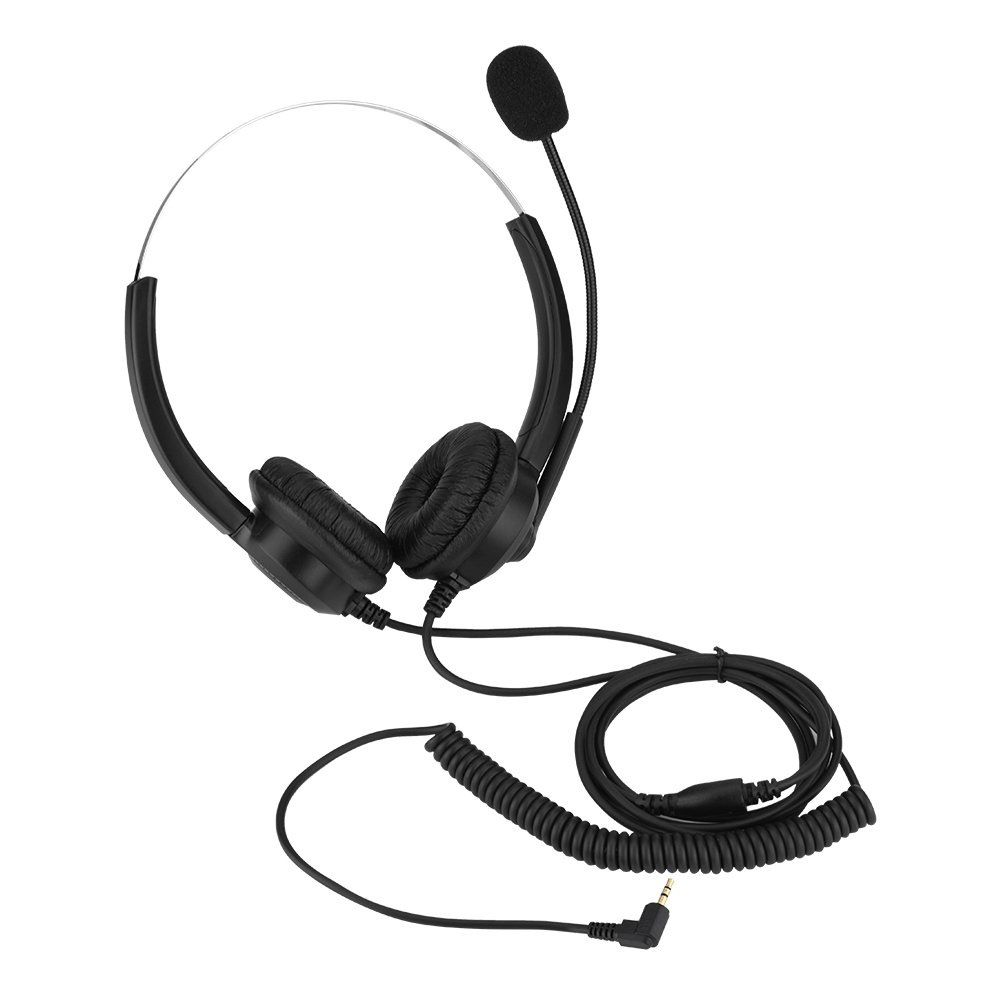 Noise Cancelling Over-Ear Headphones with Mic - 3.5mm Wired Stereo Headset for Call Center, Office, Skype, Video Conference - 360° Rotatable Earmuffs for PC, Laptop, Mobile Phone - Perfect for Remote Work, Online Classes & Gaming Sessions